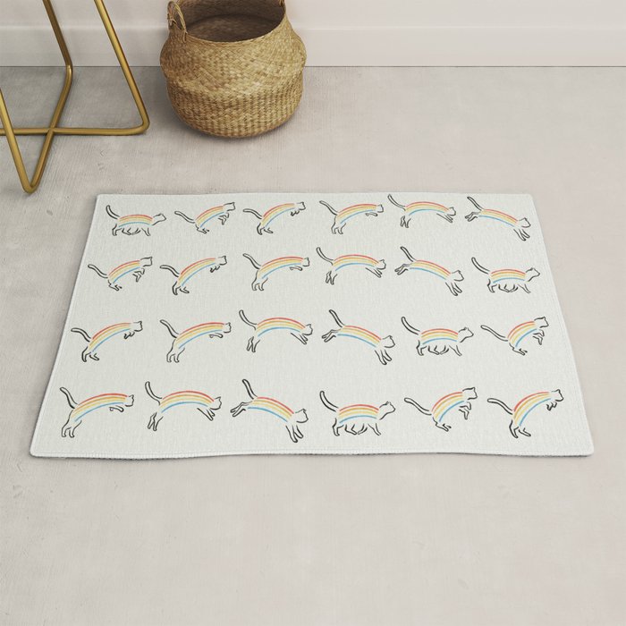 Rainbow Cat Rug Gallery Image 1