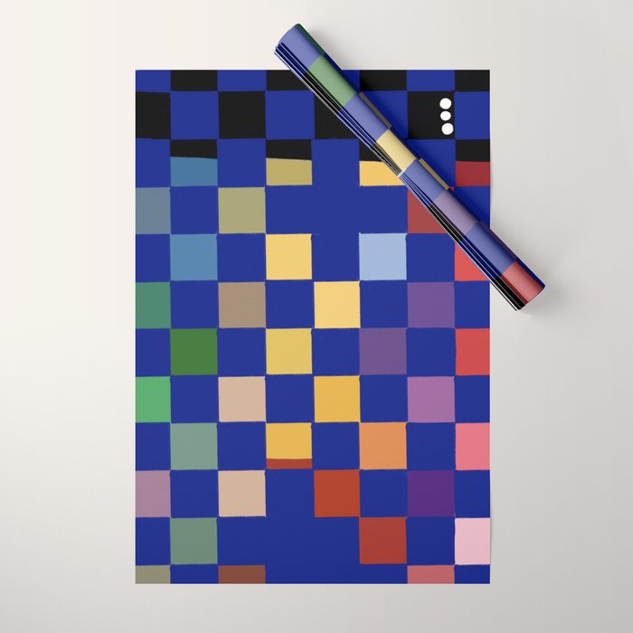 Rainbow checkerboard#1 Wrapping Paper Gallery Image 1