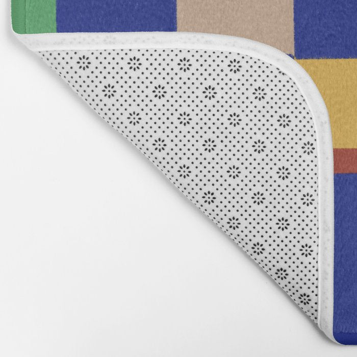 Rainbow checkerboard#1 Bath Mat Gallery Image 2