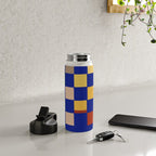 Rainbow checkerboard#1 Water Bottle Gallery Image 4