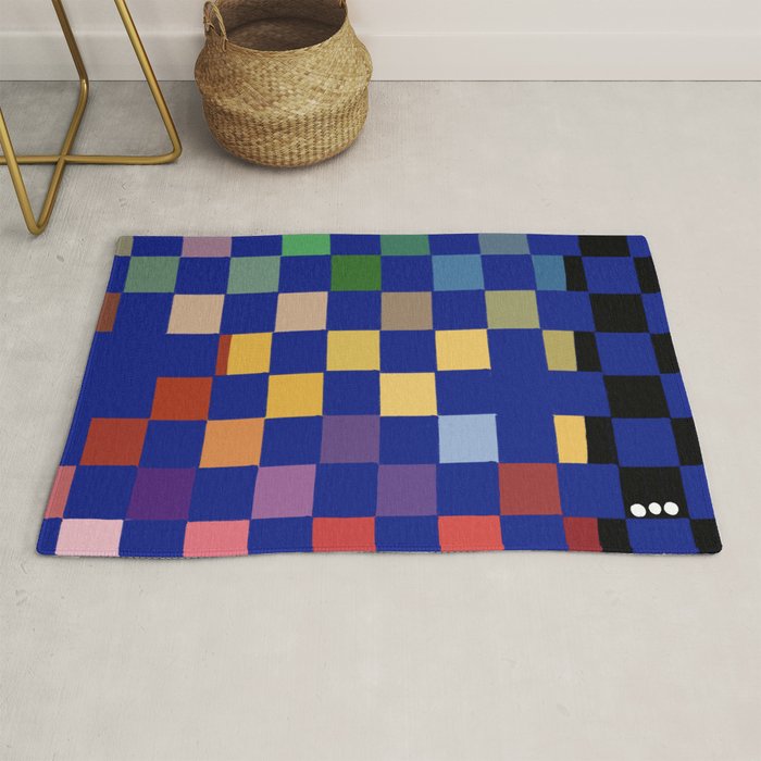 Rainbow checkerboard#1 Rug Gallery Image 1