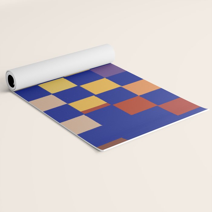 Rainbow checkerboard#1 Yoga Mat Gallery Image 2