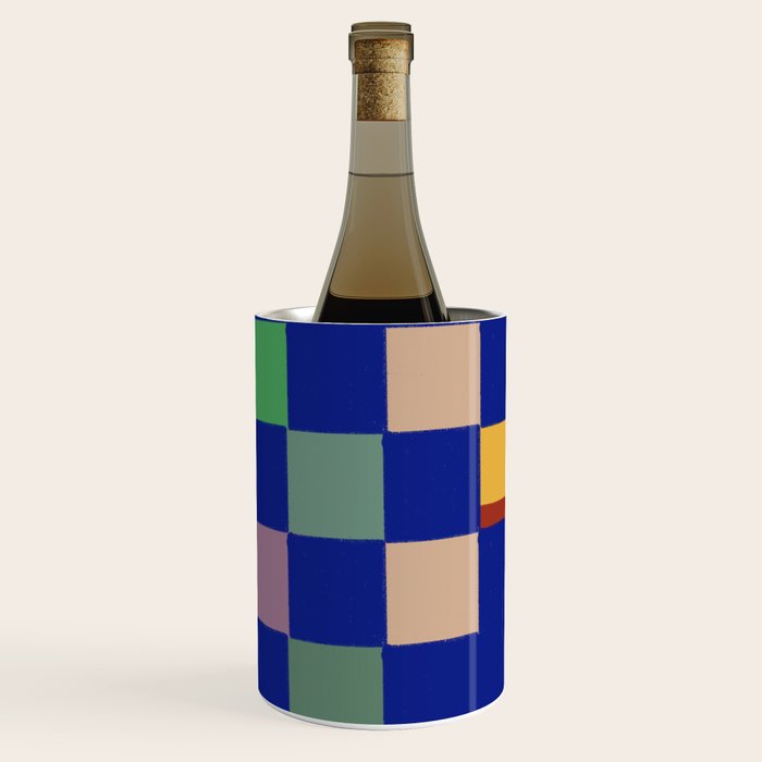 Rainbow checkerboard#1 Wine Chiller Gallery Image 2
