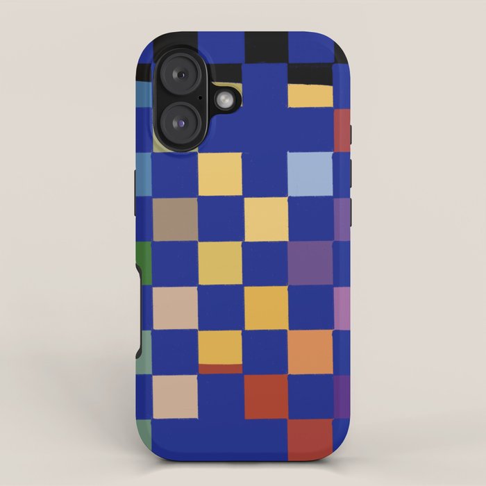 Rainbow checkerboard#1 iPhone Case Gallery Image 1