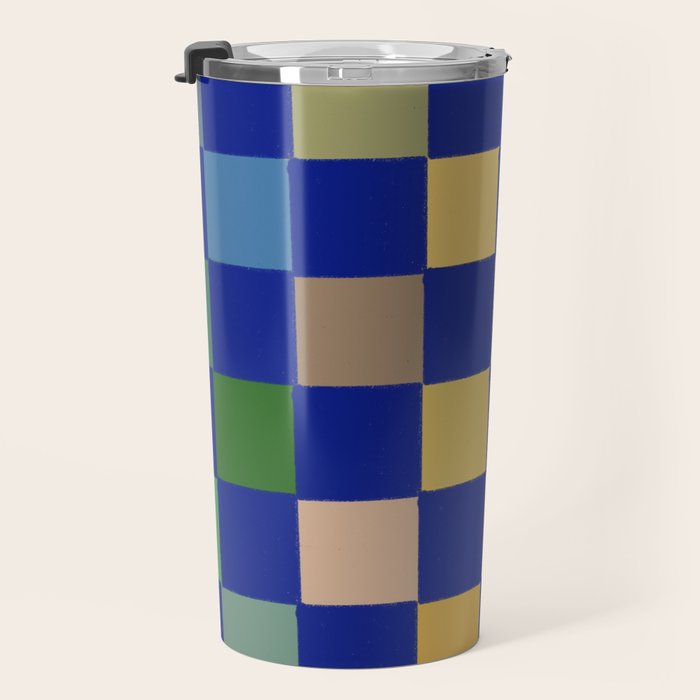 Rainbow checkerboard#1 Travel Mug Gallery Image 3