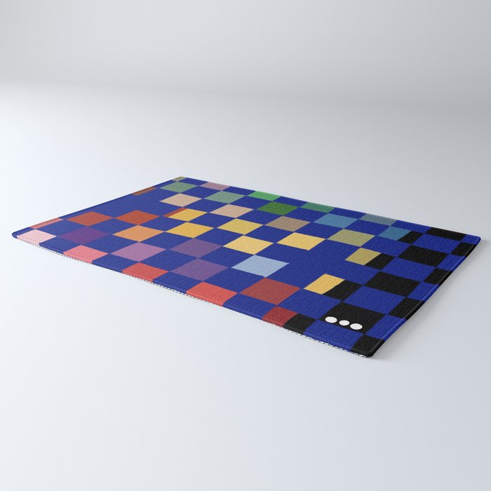Rainbow checkerboard#1 Rug Gallery Image 3
