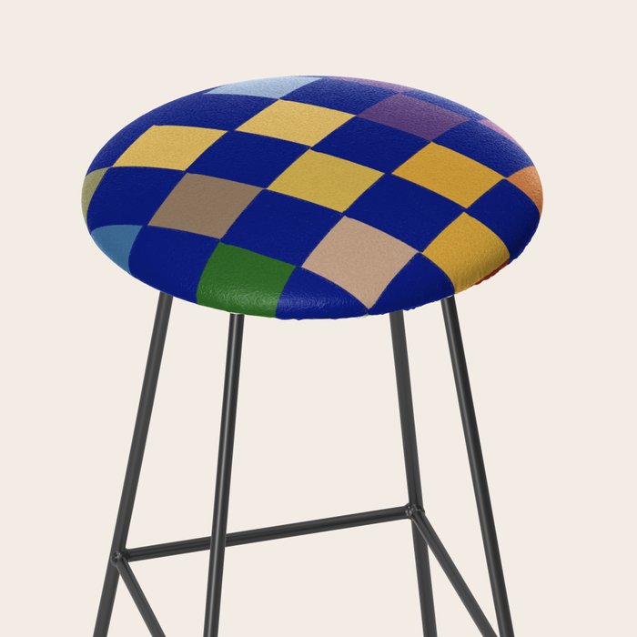 Rainbow checkerboard#1 Stool Gallery Image 2