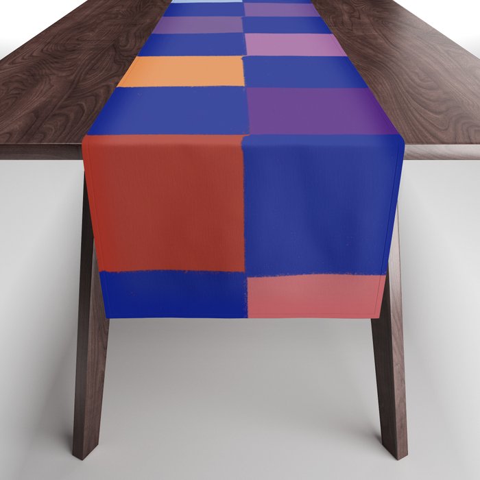 Rainbow checkerboard#1 Table Runner Gallery Image 1