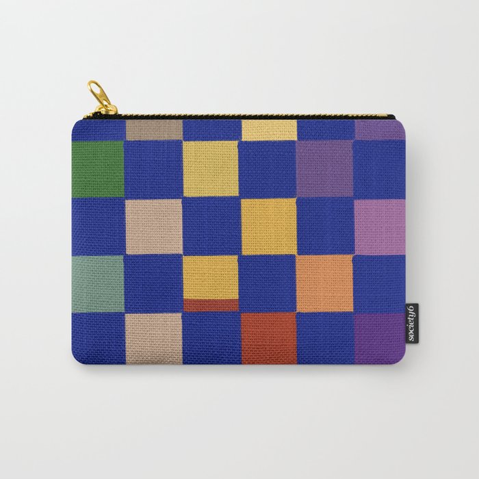 Rainbow checkerboard#1 Carry All Pouch Gallery Image 1
