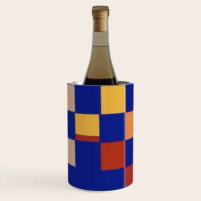 Rainbow checkerboard#1 Wine Chiller Gallery Image 1