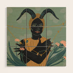 The Horned Earth Queen Wood Wall Art Gallery Image 1
