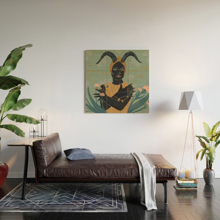 The Horned Earth Queen Wood Wall Art Gallery Image 2