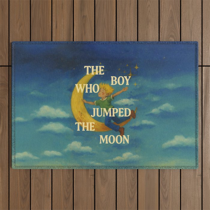 The Boy Who Jumped the Moon Outdoor Rug Gallery Image 1