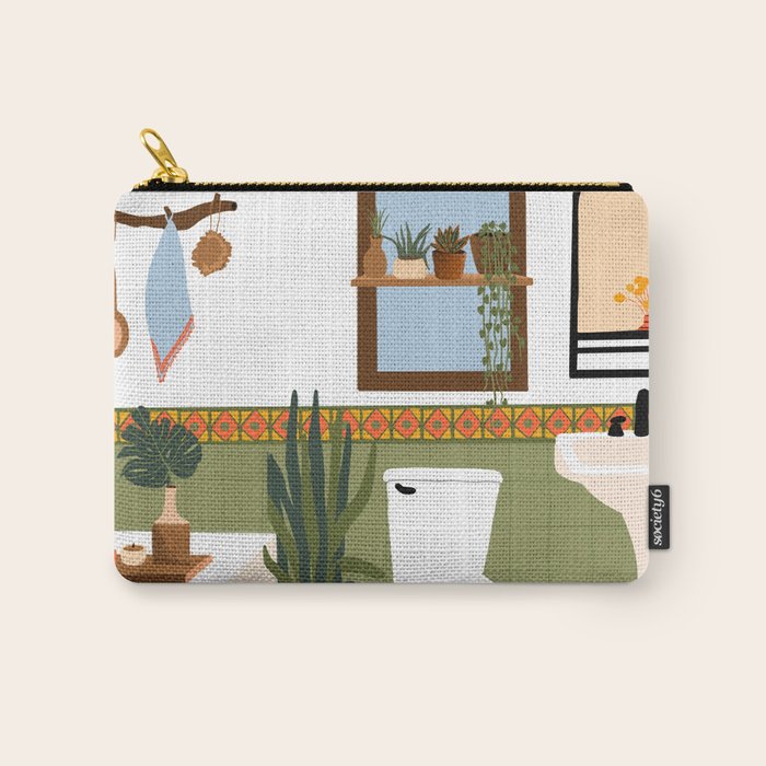 bohemian bathroom Carry All Pouch Gallery Image 1