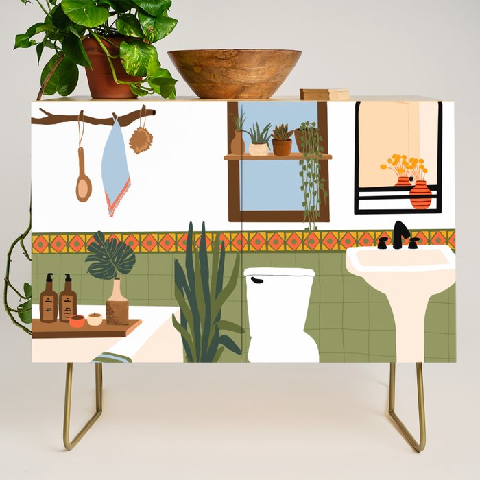bohemian bathroom Credenza Gallery Image 1
