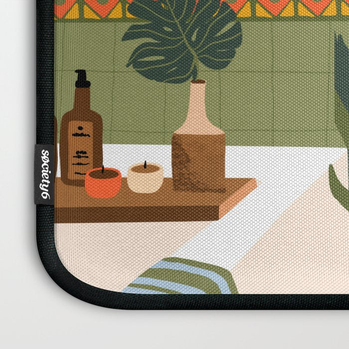 bohemian bathroom Laptop Sleeve Gallery Image 3