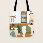 bohemian bathroom Tote Bag Gallery Image 1