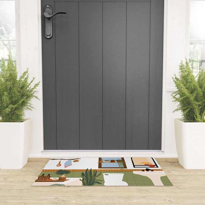 bohemian bathroom Welcome Mat Gallery Image 3