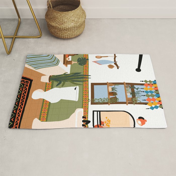 bohemian bathroom Rug Gallery Image 1