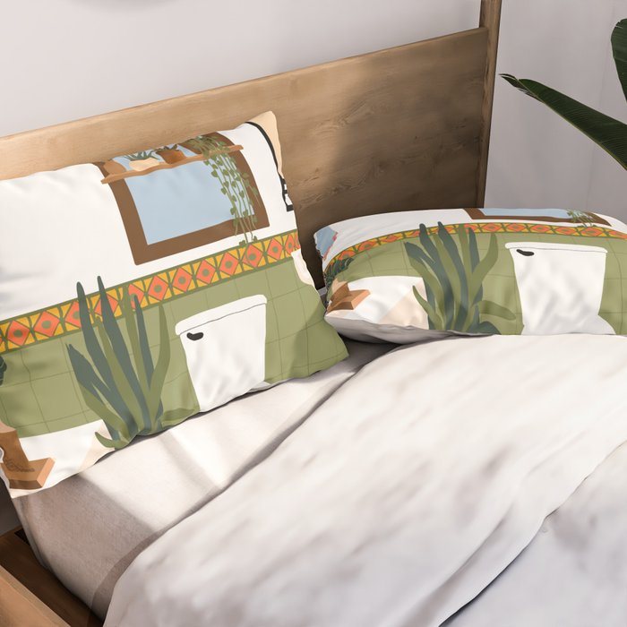 bohemian bathroom Pillow Sham Gallery Image 2