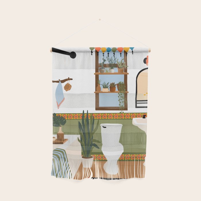 bohemian bathroom Wall Hanging Gallery Image 1