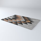 Urban Tribal Pattern No.10 - Aztec - Concrete and Wood Rug Gallery Image 3