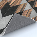 Urban Tribal Pattern No.10 - Aztec - Concrete and Wood Rug Gallery Image 4