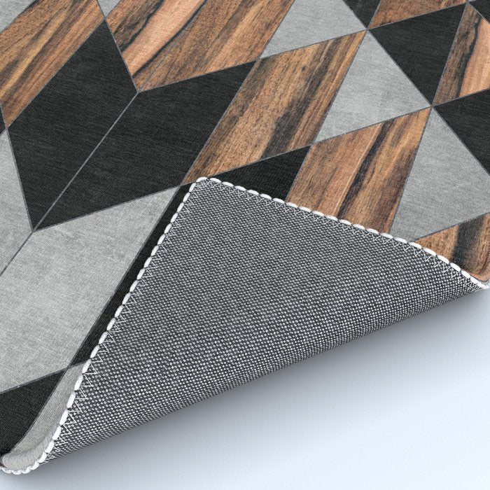Urban Tribal Pattern No.10 - Aztec - Concrete and Wood Rug Gallery Image 4
