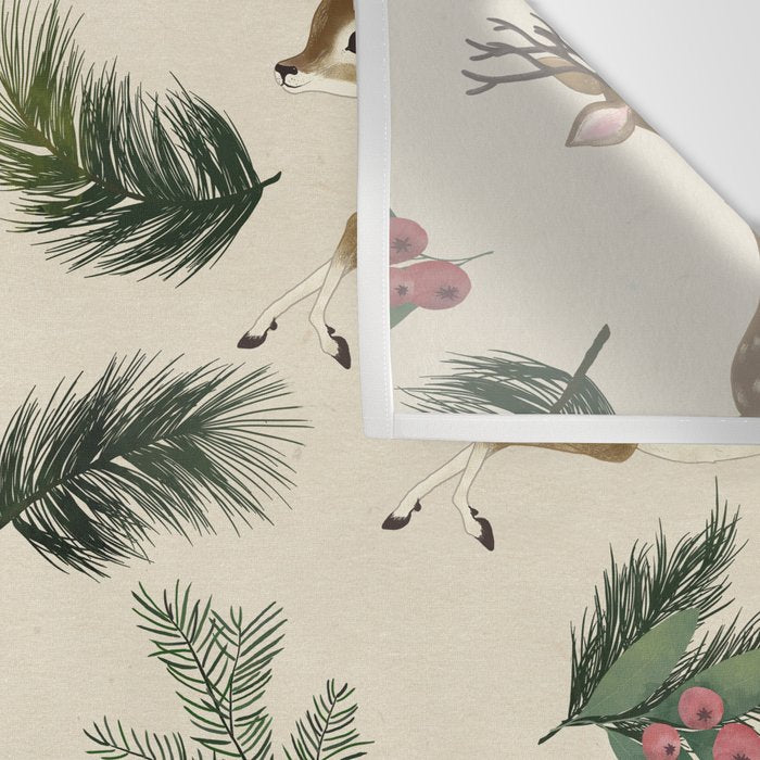 winter deer // repeat pattern Wall Tapestry Gallery Image 3
