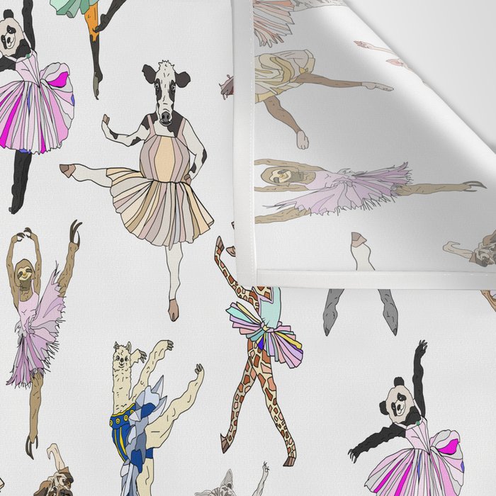 Animal Square Dance Hipster Ballerinas Wall Tapestry Gallery Image 3