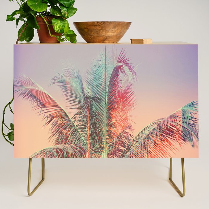 Pastel Palms #2 - Modern Tropical Photograph Credenza Gallery Image 1