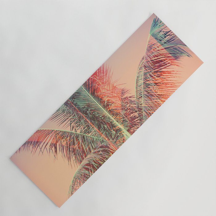 Pastel Palms #2 - Modern Tropical Photograph Yoga Mat Gallery Image 1