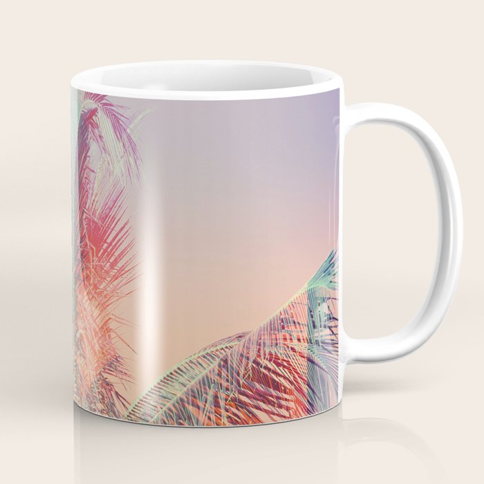 Pastel Palms #2 - Modern Tropical Photograph Coffee Mug Gallery Image 1
