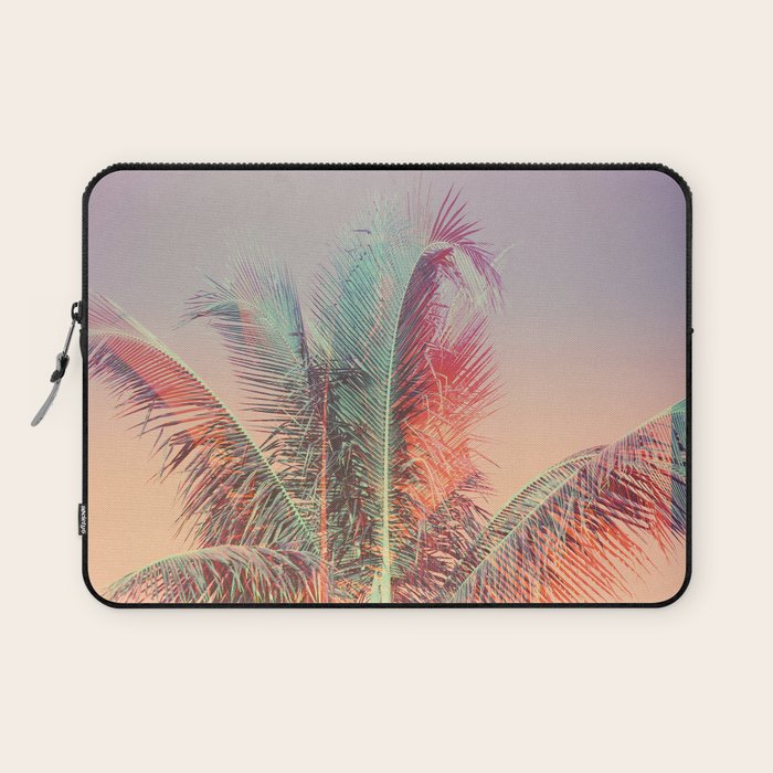 Pastel Palms #2 - Modern Tropical Photograph Laptop Sleeve Gallery Image 1