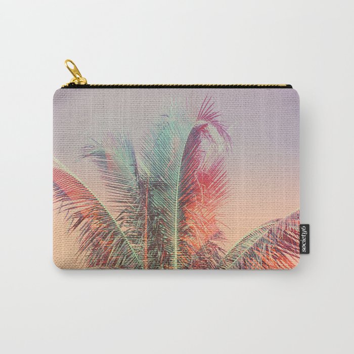 Pastel Palms #2 - Modern Tropical Photograph Carry All Pouch Gallery Image 1