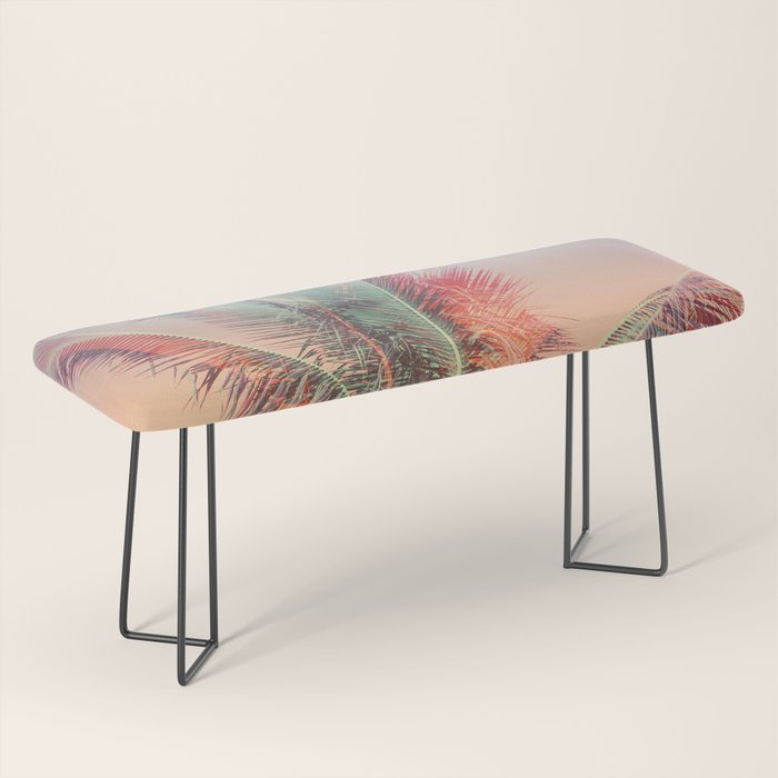 Pastel Palms #2 - Modern Tropical Photograph Bench Gallery Image 1