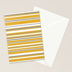 Perfectly Mustard Stripe Pattern with White and Gray Stationery Card Gallery Image 2