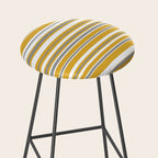 Perfectly Mustard Stripe Pattern with White and Gray Stool Gallery Image 2
