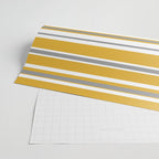 Perfectly Mustard Stripe Pattern with White and Gray Wrapping Paper Gallery Image 2