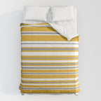 Perfectly Mustard Stripe Pattern with White and Gray Comforter Gallery Image 6
