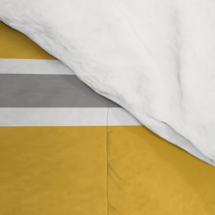 Perfectly Mustard Stripe Pattern with White and Gray Comforter Gallery Image 4