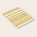 Perfectly Mustard Stripe Pattern with White and Gray Notebook Gallery Image 2