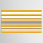 Perfectly Mustard Stripe Pattern with White and Gray Tablecloth Gallery Image 2