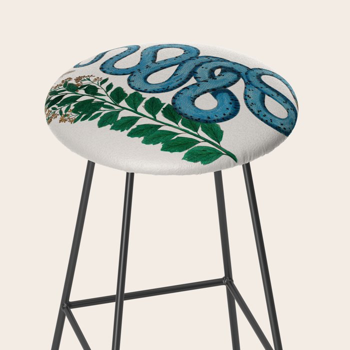 Albertus Seba Snakes Blue Snake  Stool Gallery Image 2