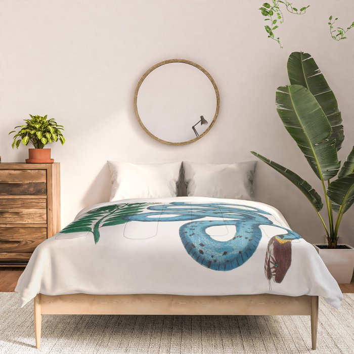 Albertus Seba Snakes Blue Snake  Comforter Gallery Image 3
