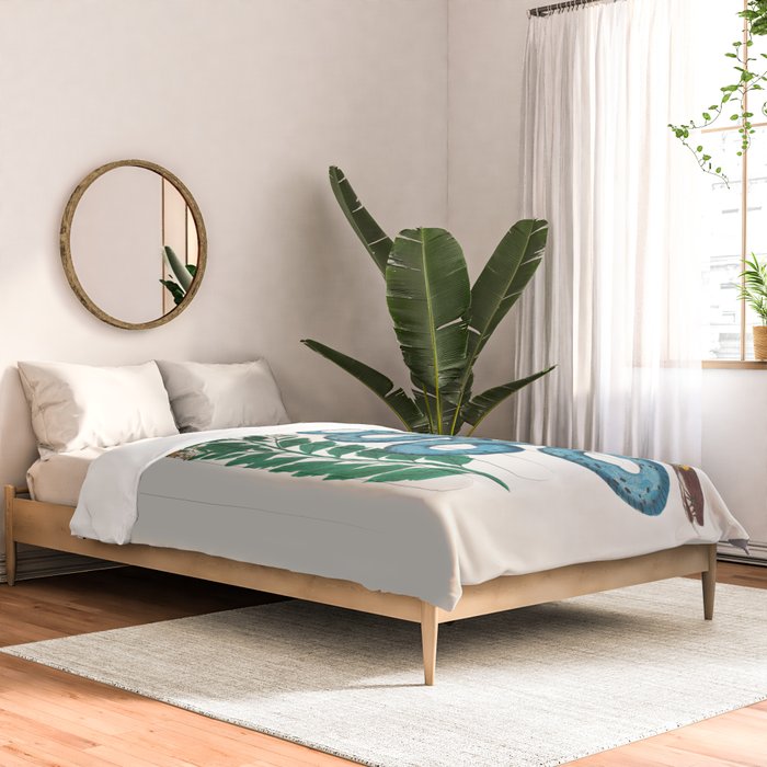Albertus Seba Snakes Blue Snake  Comforter Gallery Image 2