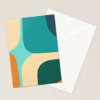Mid Century Color Blocks Stationery Card Gallery Image 2