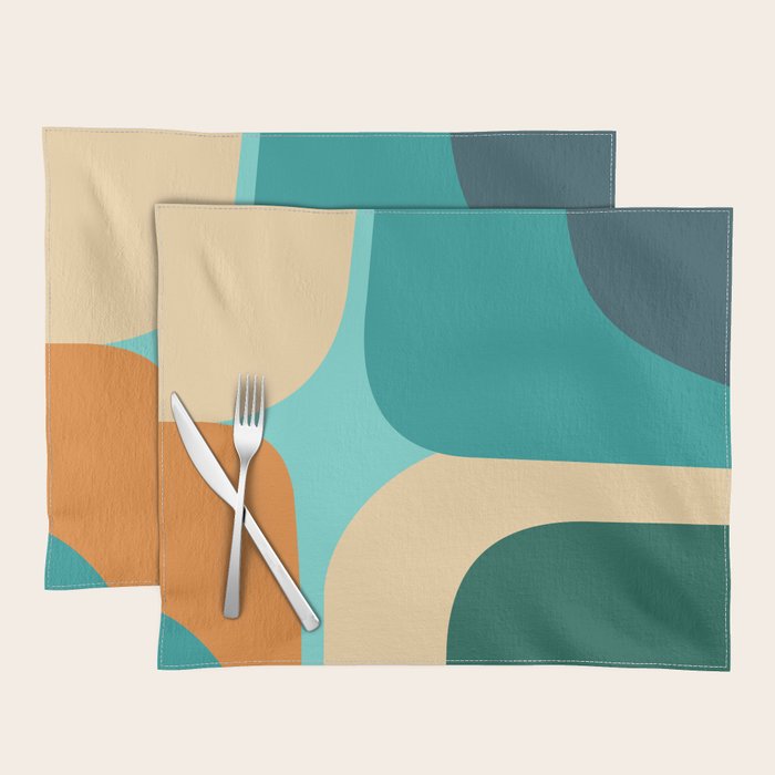 Mid Century Color Blocks Placemat Gallery Image 1