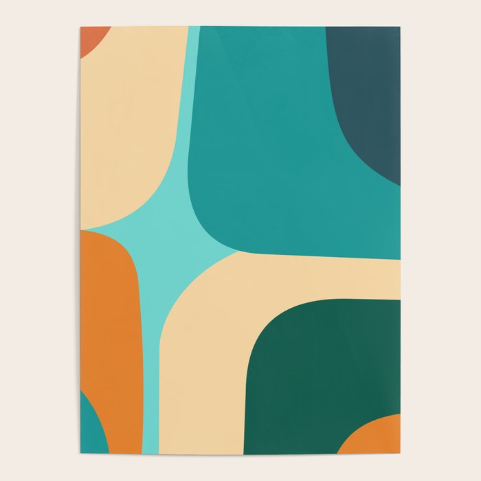 Mid Century Color Blocks Poster Gallery Image 4