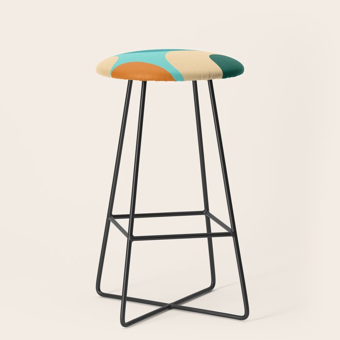 Mid Century Color Blocks Stool Gallery Image 1